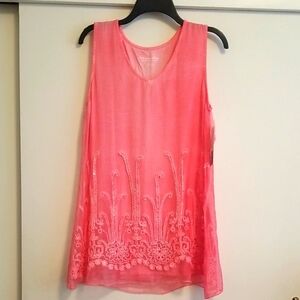 Soft Surroundings Pink Sleeveless Top